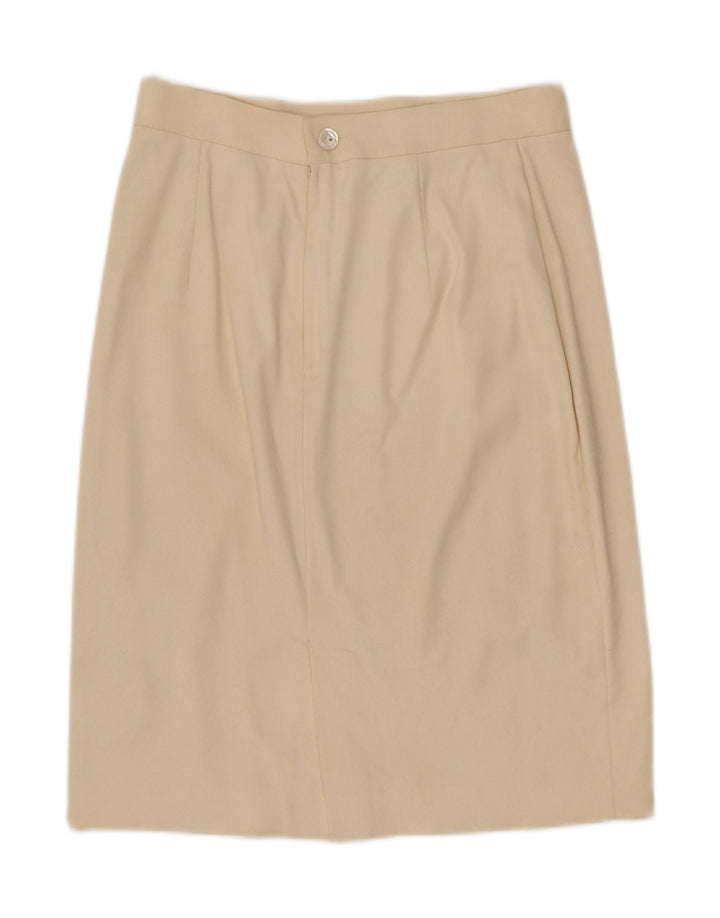 LES COPAINS Womens Straight Skirt IT 44 Medium W28  Off White Rayon Vintage Les Copains and Second-Hand Les Copains from Messina Hembry 