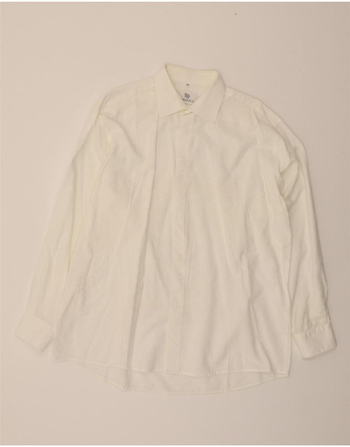 DORNBUSCH Mens Shirt Size 43 Large White Spotted Vintage Dornbusch and Second-Hand Dornbusch from Messina Hembry 