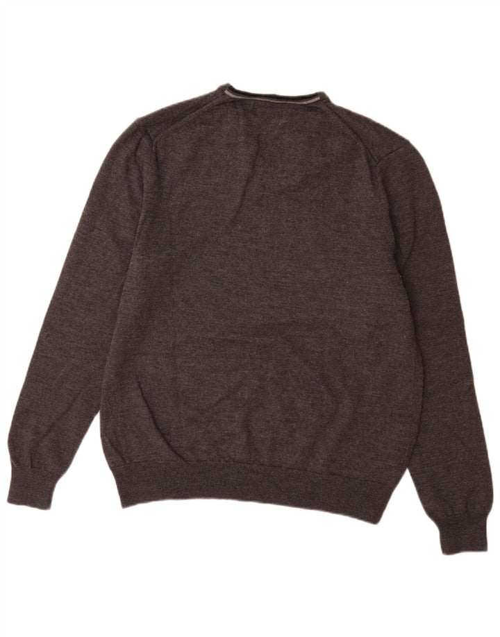 Fred Perry muški džemper s V-izrezom XL siva merino vuna