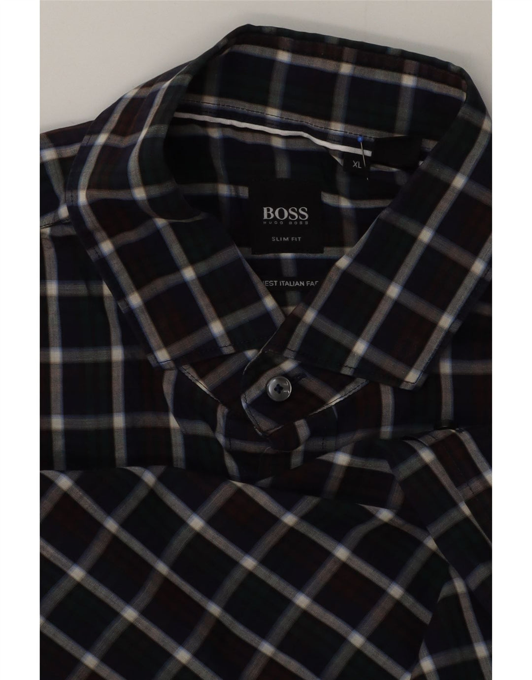 Hugo Boss muška uska košulja XL višebojni karirani