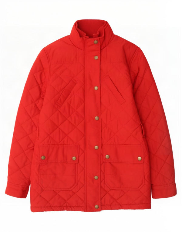 Ralph Lauren Womens Quilted Overcoat UK 6 XS Red Polyester