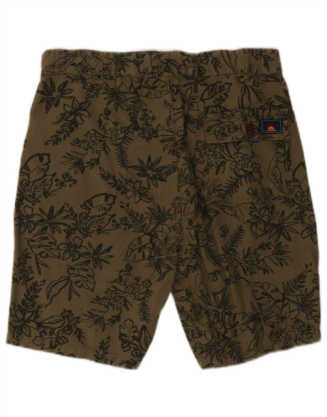 Superdry muške chino kratke hlače W30 srednje kaki cvjetne boje