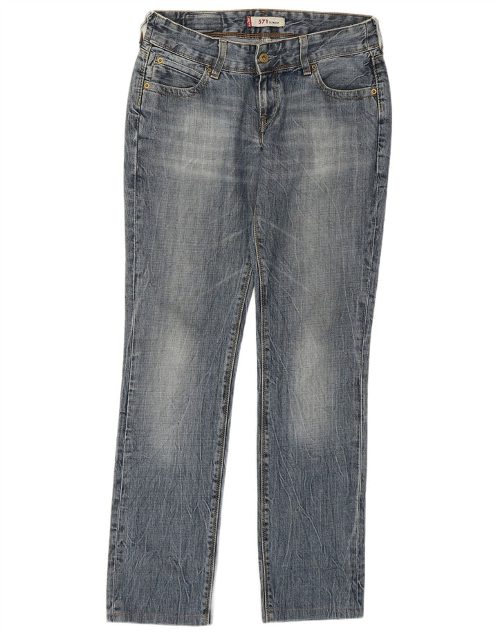 Levi's ženske 571 uske traperice W29 L30 plavi pamuk