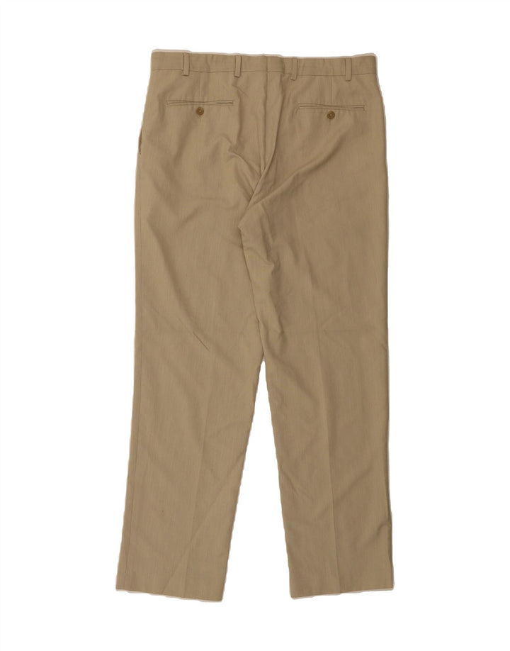 CHAPS Mens Straight Suit Trousers W36 L32 Beige Polyester Vintage Chaps and Second-Hand Chaps from Messina Hembry 