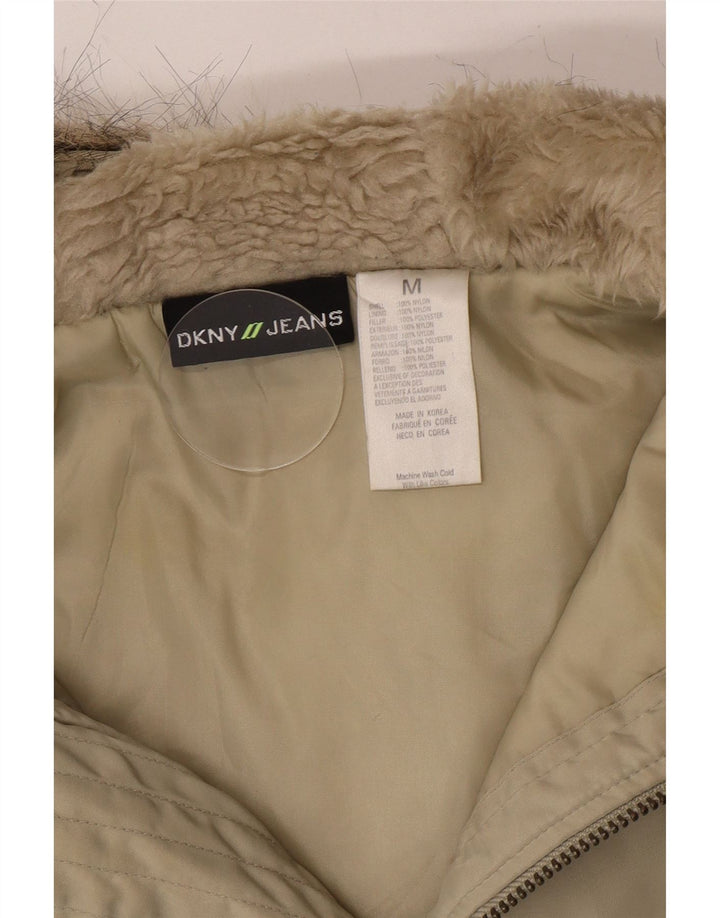 Dkny ženska jakna vjetrovka s kapuljačom UK 14 Srednji kaki najlon