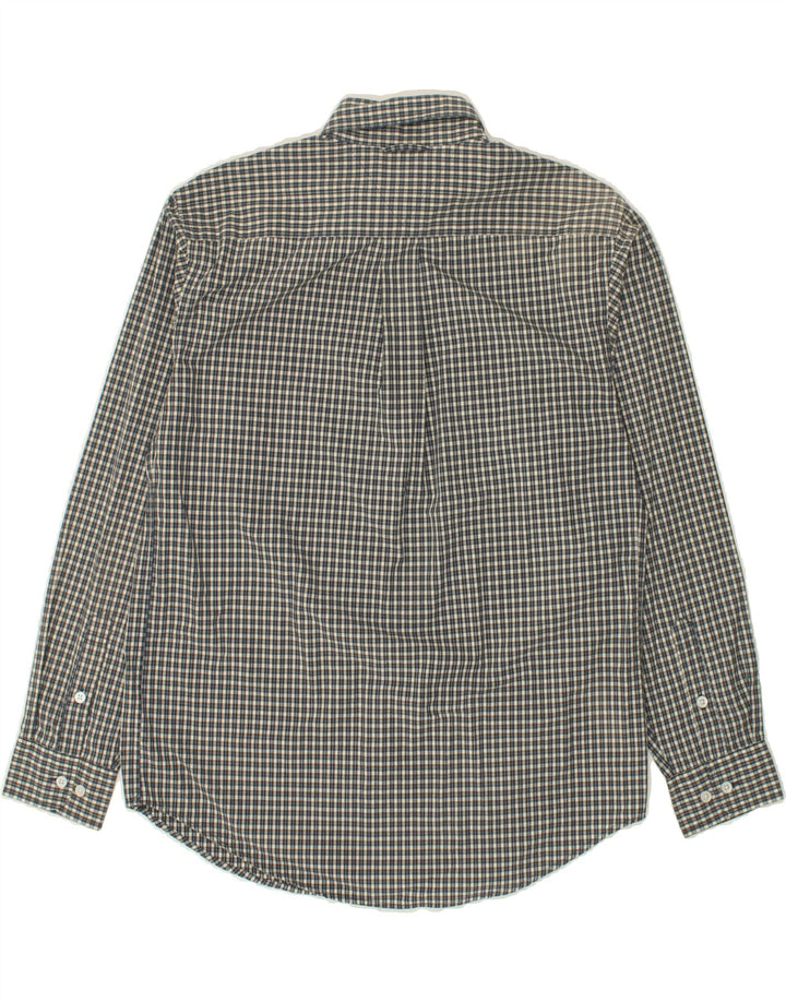 TOMMY HILFIGER Mens Shirt Medium Navy Blue Check Vintage Tommy Hilfiger and Second-Hand Tommy Hilfiger from Messina Hembry 