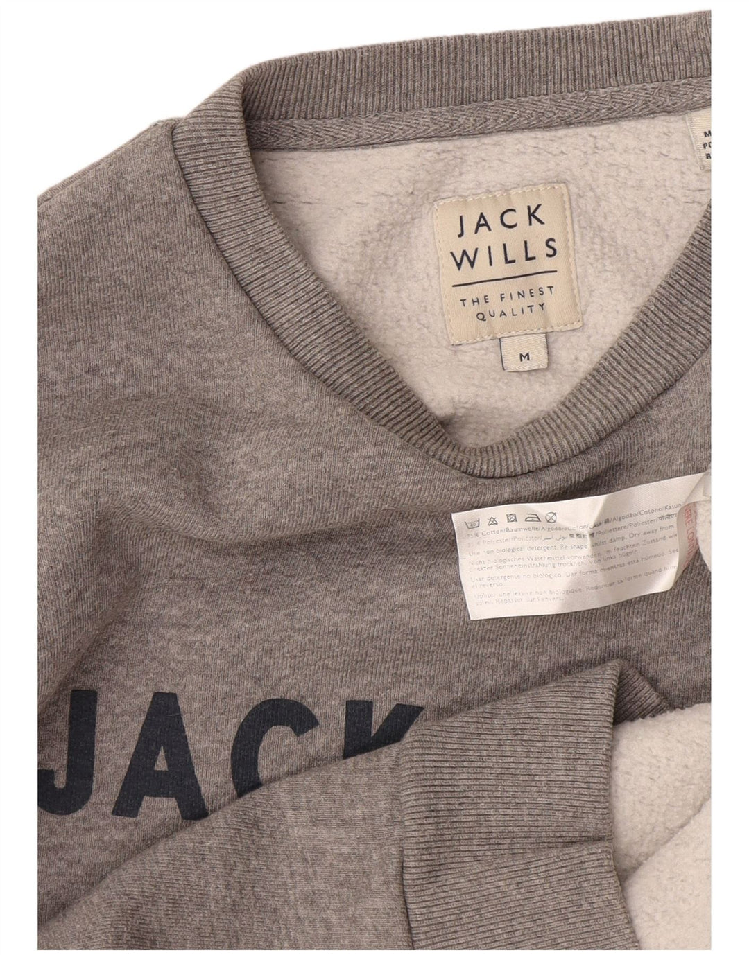 Jack Wills muški džemper s grafičkim motivima, srednje sivi flekasti pamuk