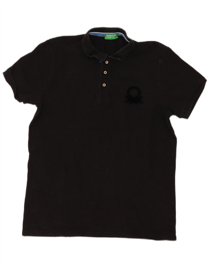 Benetton muška polo majica velika crna pamučna