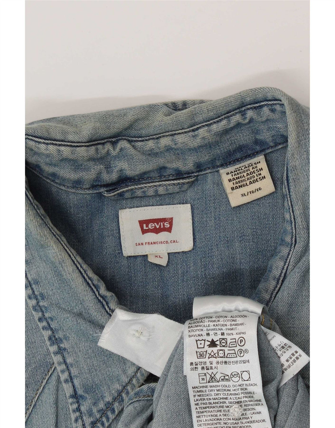 Levi's muška traper košulja XL plavi pamuk