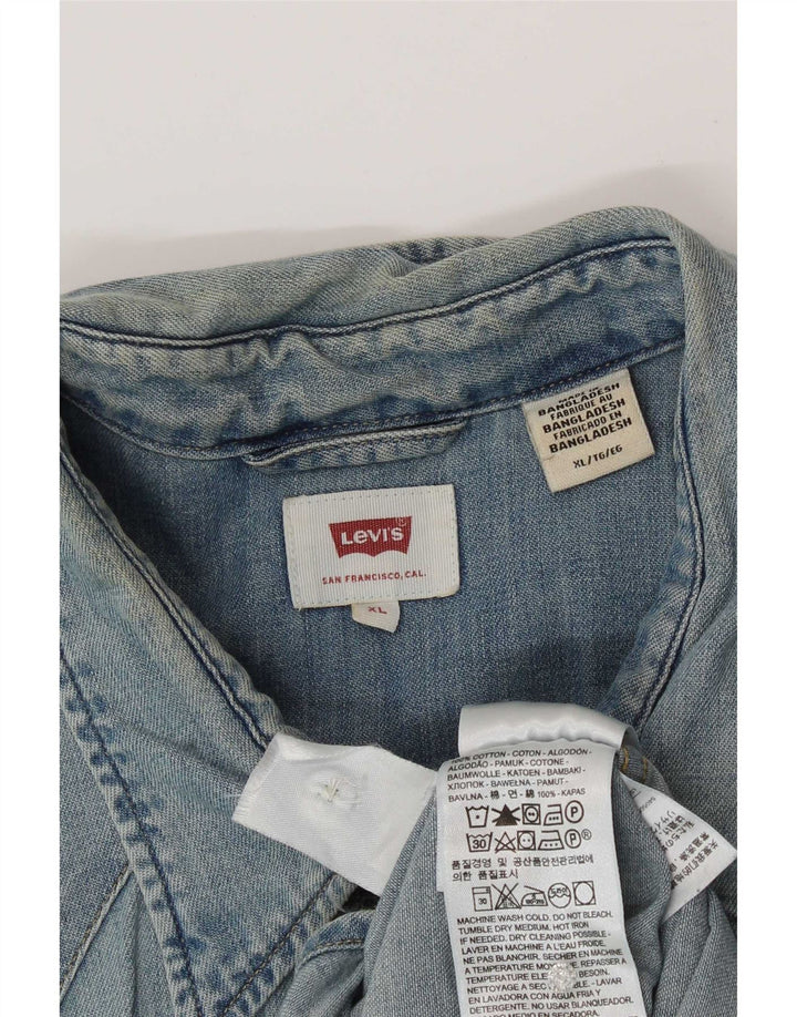 Levi's muška traper košulja XL plavi pamuk