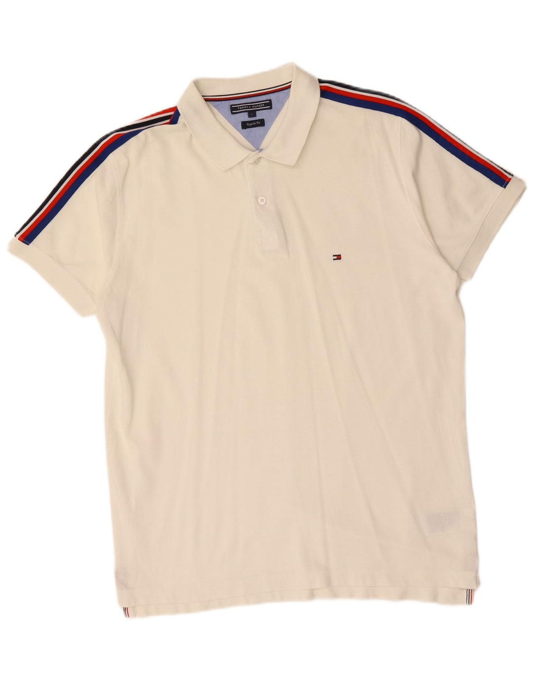 TOMMY HILFIGER Muška polo majica Regular Fit Large Off White Colourblock