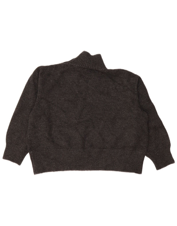 Zara ženski pulover s dugmadima i ovratnikom UK 10 Small Grey