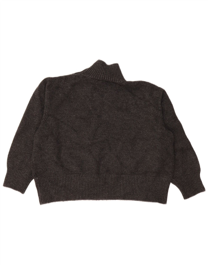 Zara ženski pulover s dugmadima i ovratnikom UK 10 Small Grey