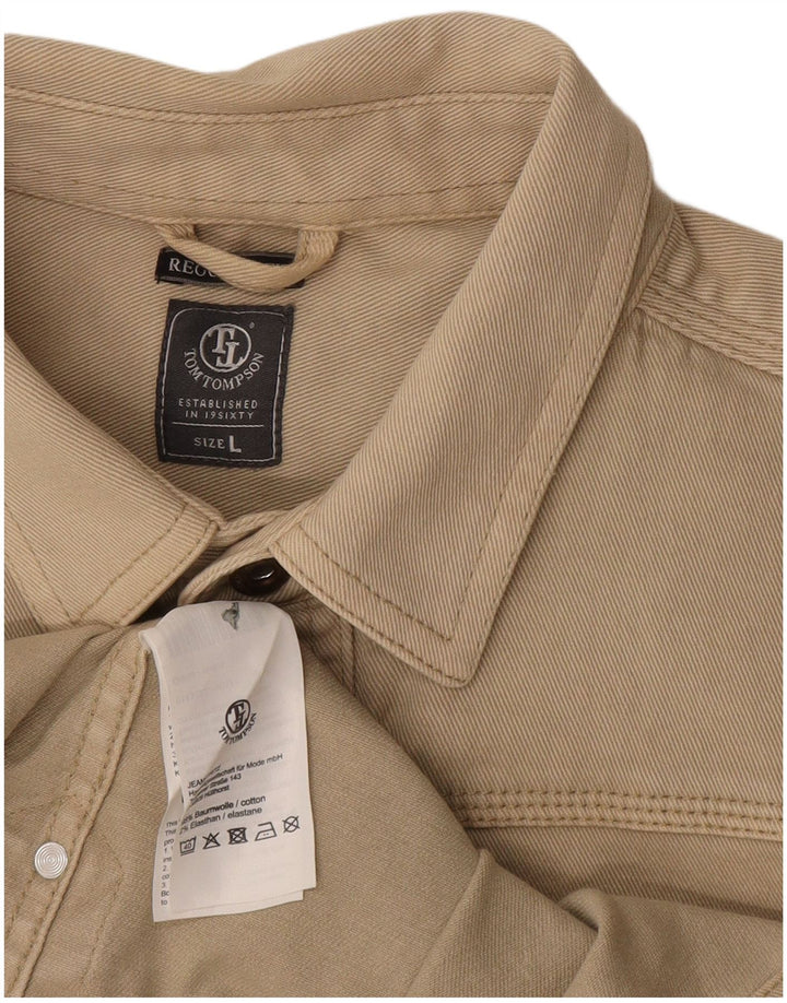 Tom Tompson muška flanelska košulja velika bež pamuk