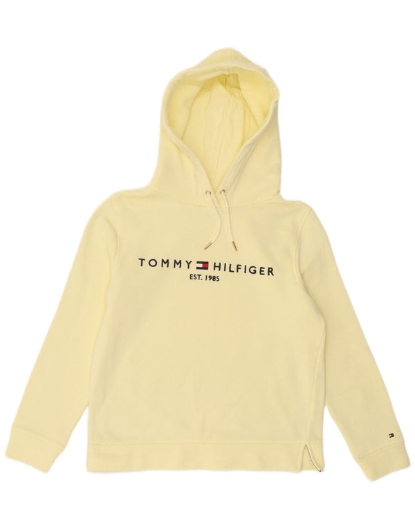 Tommy Hilfiger Ženska prekomjerna majica s kapuljačom s grafičkim motivima UK 10 Mala žuta