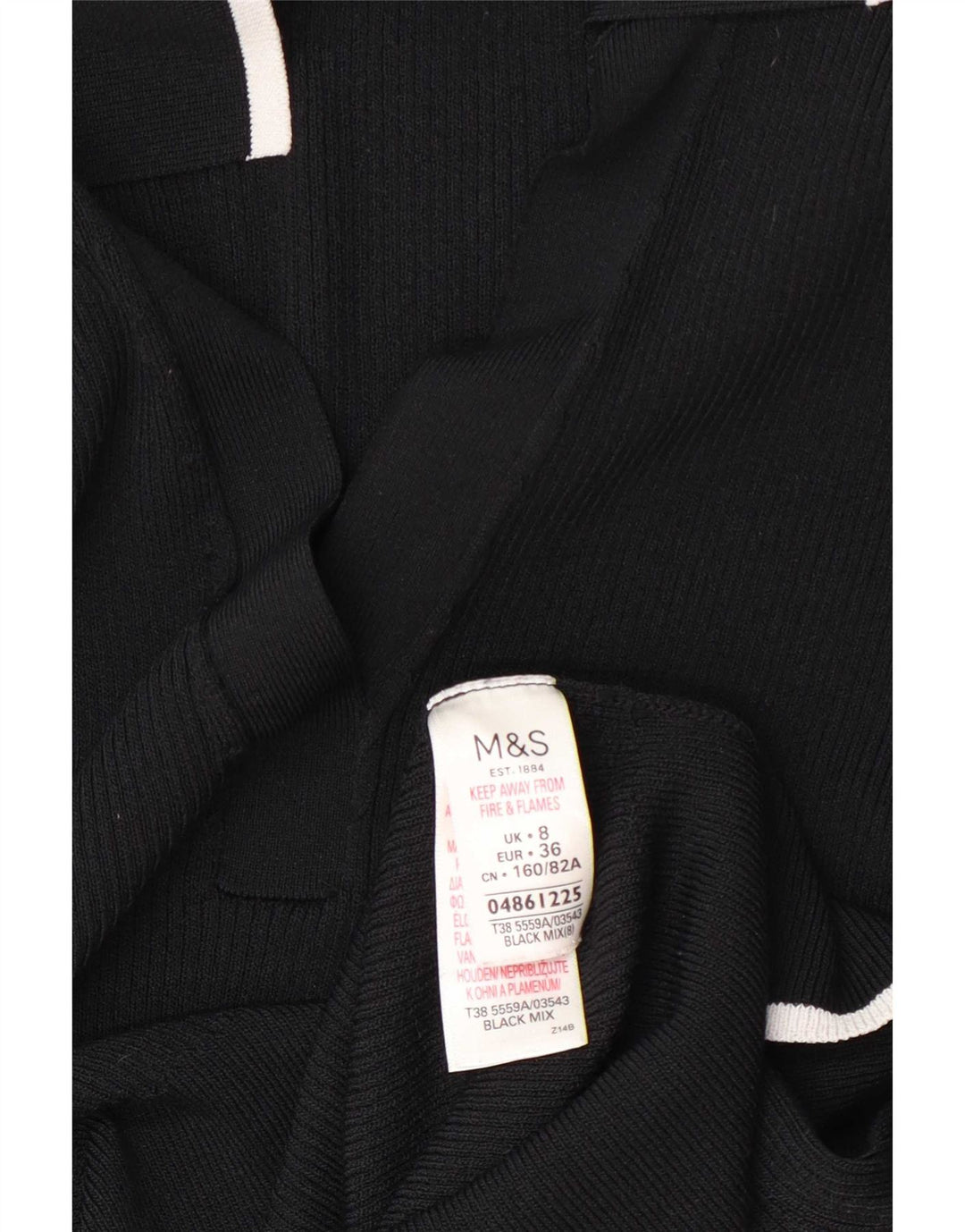 Marks & Spencer ženska polo majica UK 8 Mala crna viskoza