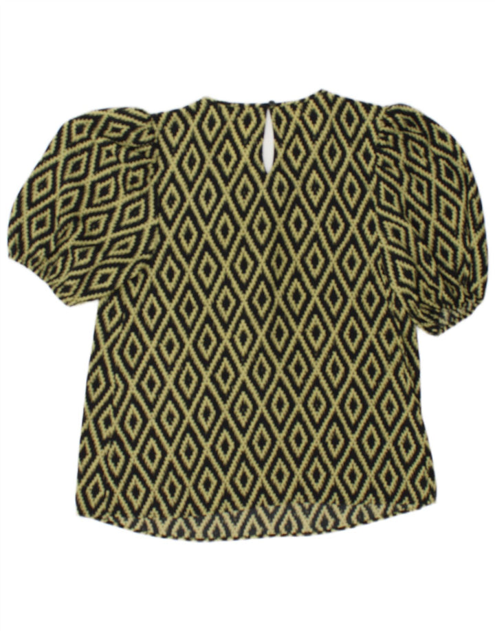Marks & Spencer Top ženska bluza UK 10 Small Black Argyle/Diamond
