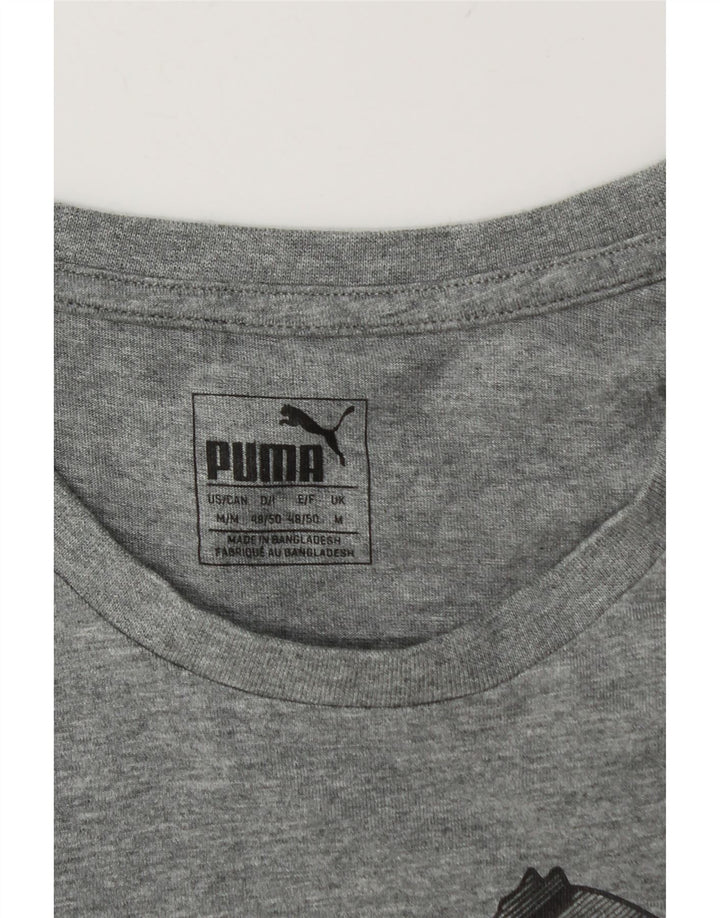 Puma muška majica s grafičkim motivima, srednje siva s pjegama