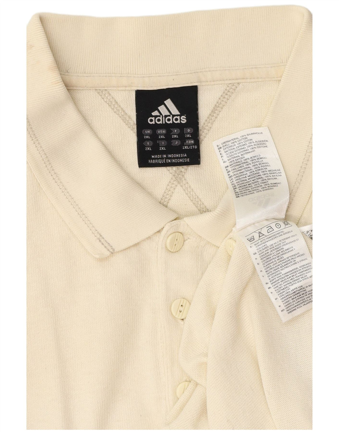 ADIDAS muška polo majica 2XL bijeli pamuk