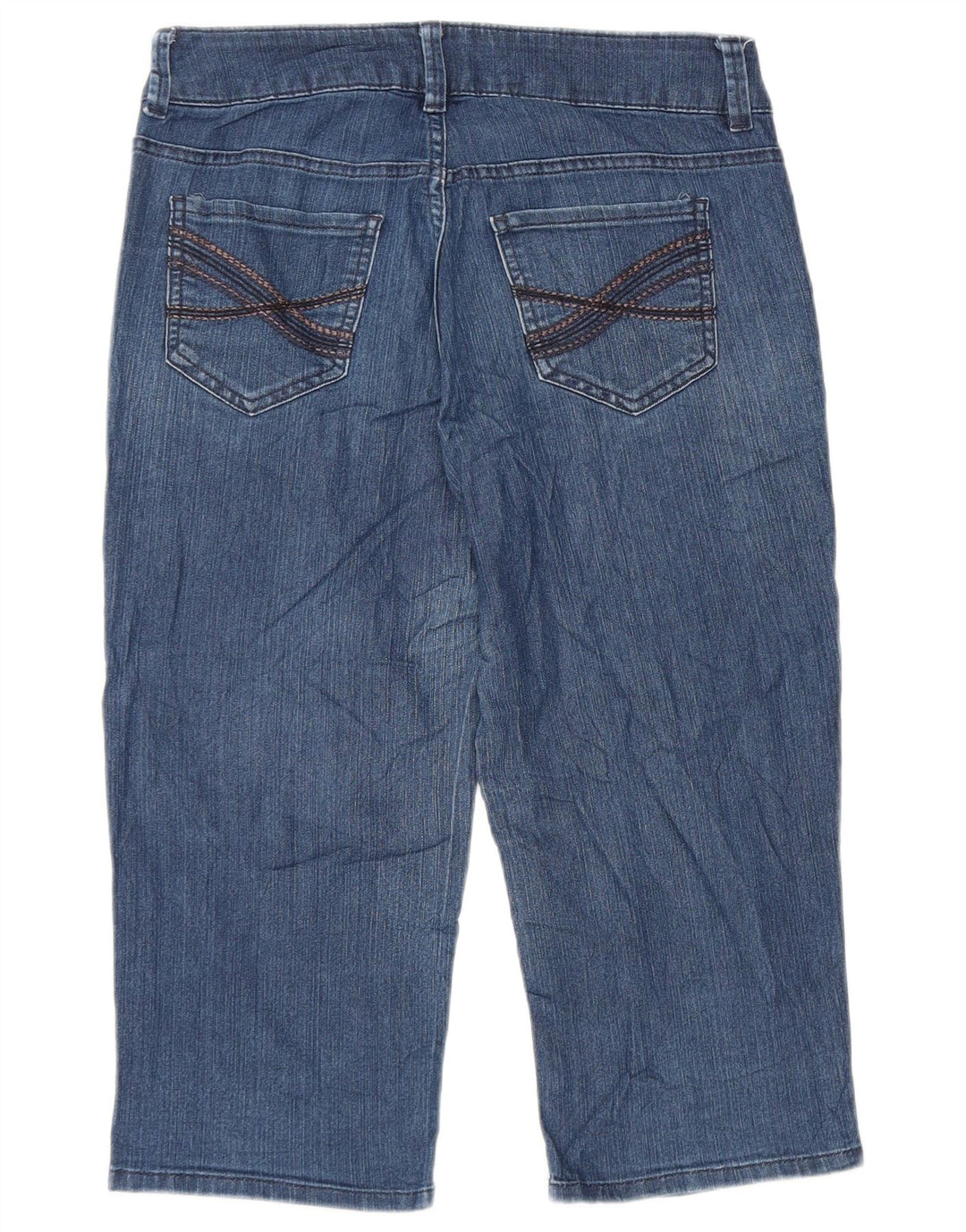 LEE Ženske kapri traperice Riders US 8 srednje W32 L19 plavi pamuk