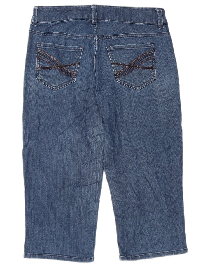 LEE Ženske kapri traperice Riders US 8 srednje W32 L19 plavi pamuk