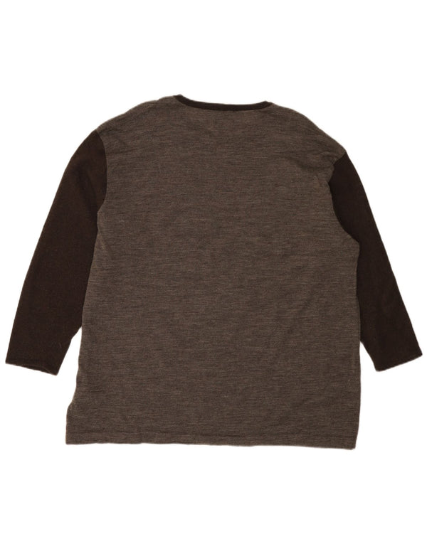 Eddie Bauer ženski džemper s veznim izrezom UK 18 XL siva boja