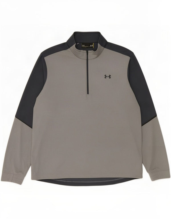 Under Armour gornji dio trenirke s grafičkim motivima u sivoj boji