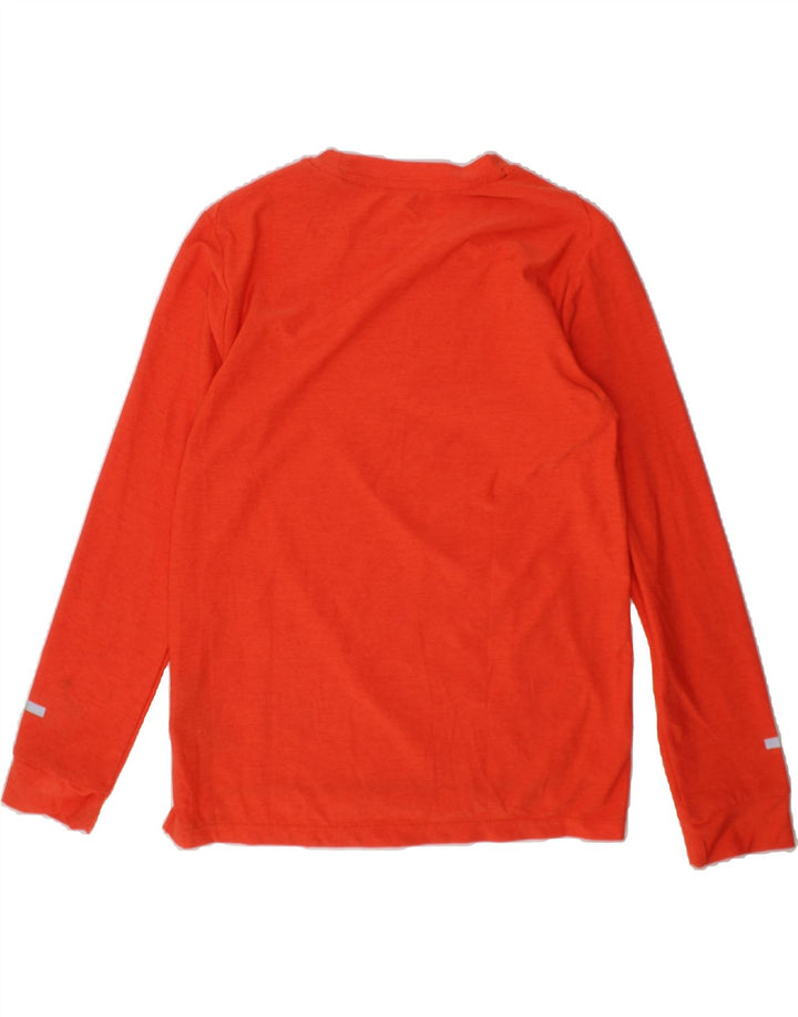 RUSSELL ATHLETIC Boys Dri-Power Top Long Sleeve 7-8 Years Medium Orange Vintage Russell Athletic and Second-Hand Russell Athletic from Messina Hembry 