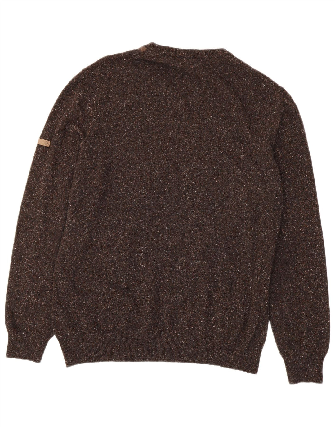 Navigare muški džemper s okruglim izrezom Srednje smeđi argyle/dijamantna vuna