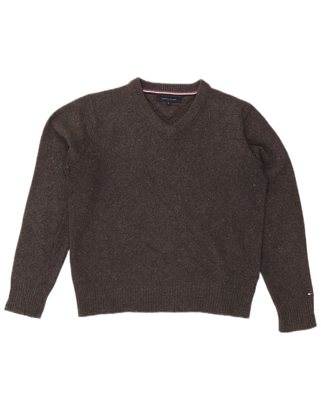 Tommy Hilfiger muški džemper s V-izrezom srednje sive boje s pjegama