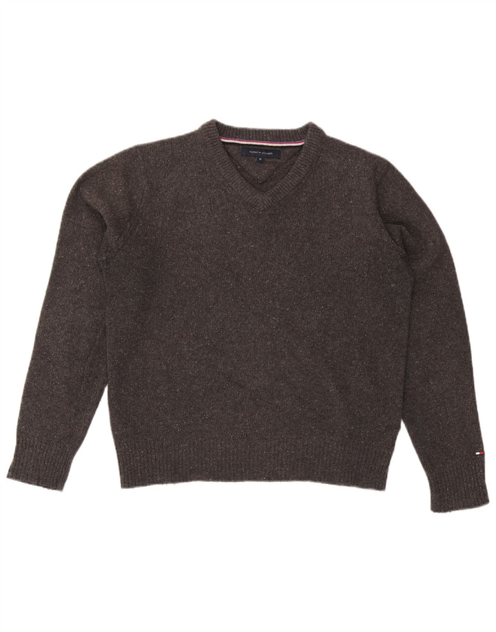 Tommy Hilfiger muški džemper s V-izrezom srednje sive boje s pjegama