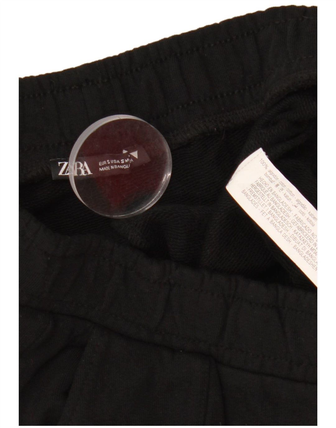 Zara ženske kargo trenirke hlače UK 10 male crne pamučne