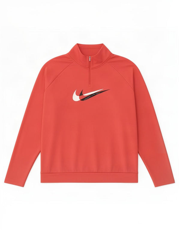 Nike Ženska trenirka Dri Fit Zip Neck Top UK 18 XL Ružičasti poliester