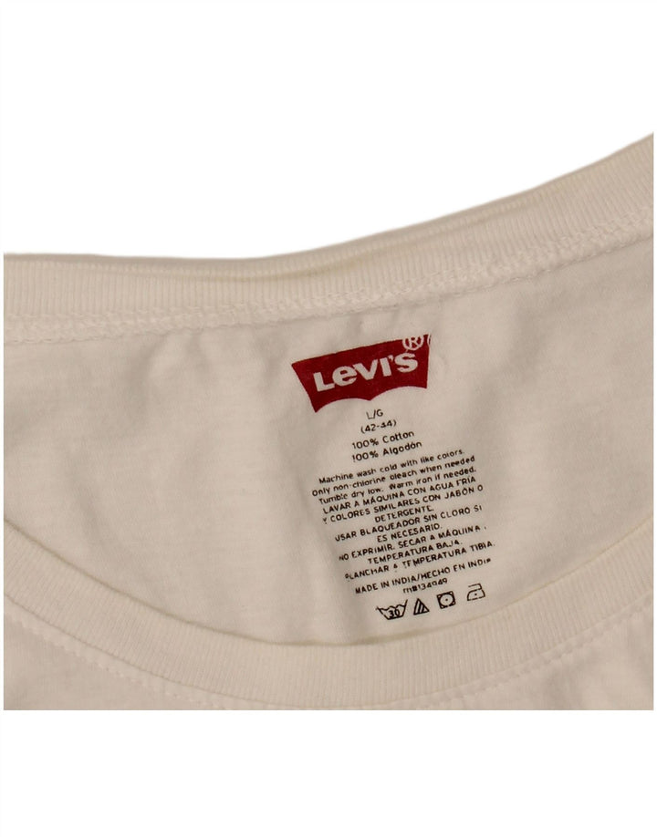 LEVI'S Muška majica kratkih rukava UK 42/44 Veliki bijeli pamuk