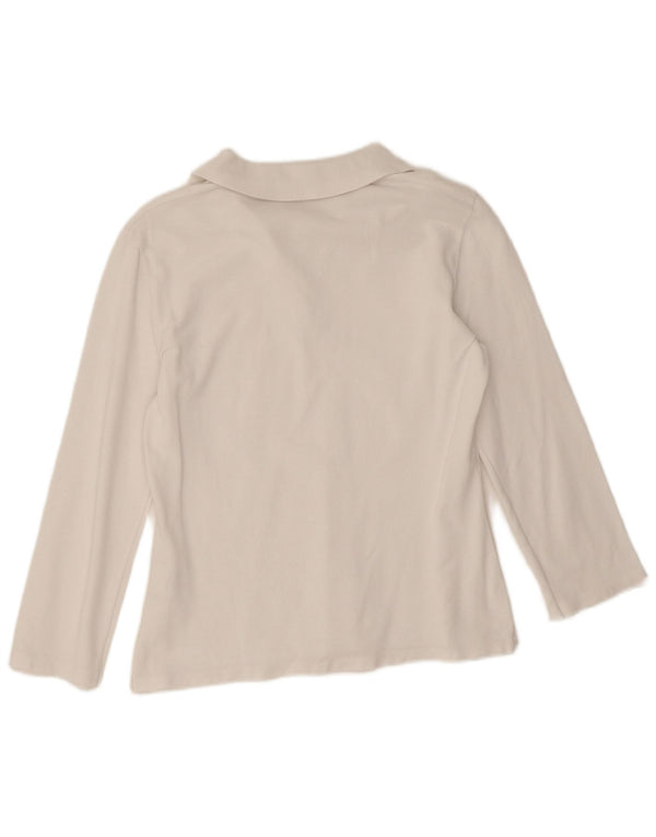 Benetton ženska polo majica dugih rukava UK 12 Srednje bijela