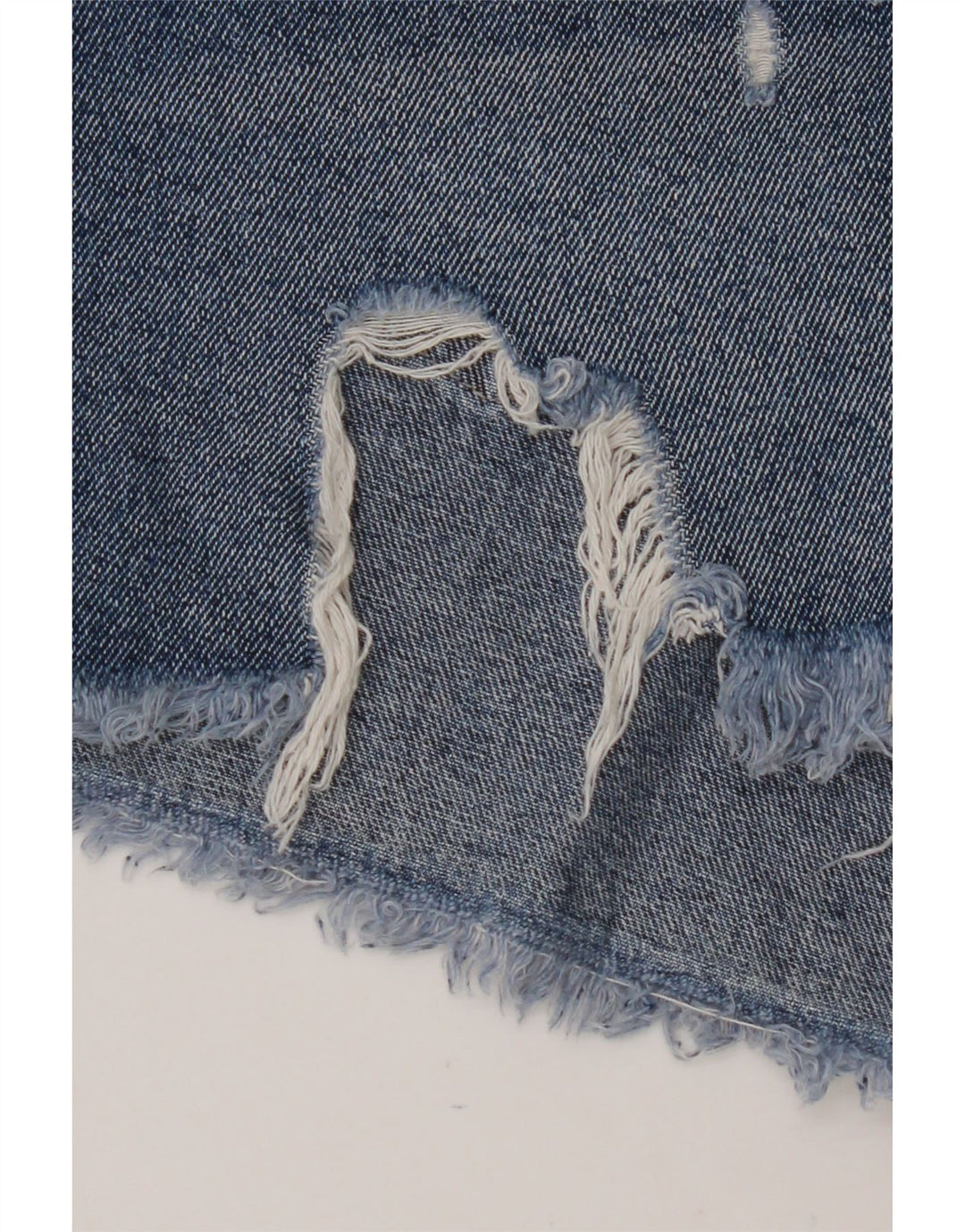 BENETTON Womens Distressed Denim Shorts  W30 Medium Blue Floral Cotton Vintage Benetton and Second-Hand Benetton from Messina Hembry 