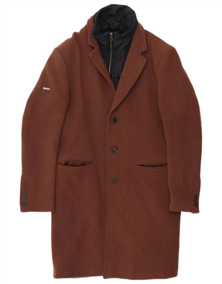 Superdry muški kaput UK 40 Large Brown Wool