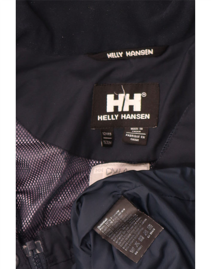 Helly Hansen Kišna jakna s kapuljačom za dječake 11-12 godina tamnoplava poliester