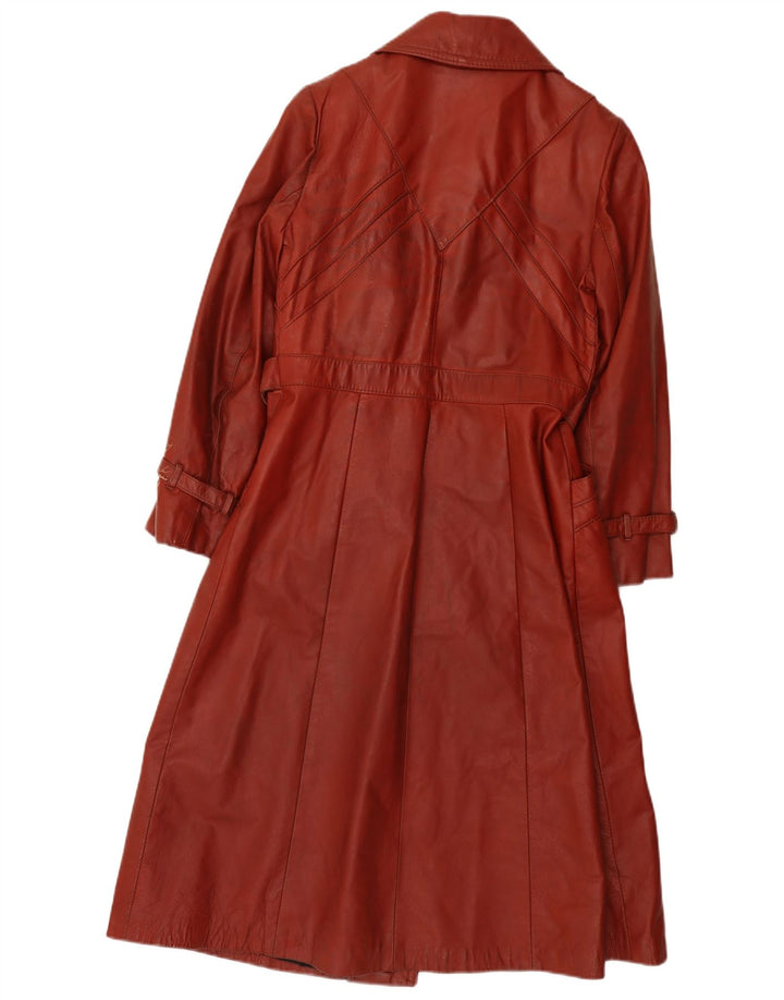 Opera ženski kožni kaput UK 10 Small Burgundy Classic