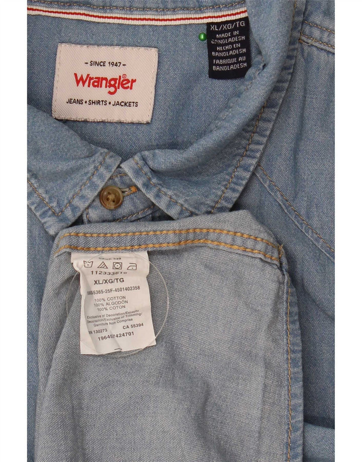 Wrangler muška traper košulja XL plavi pamuk