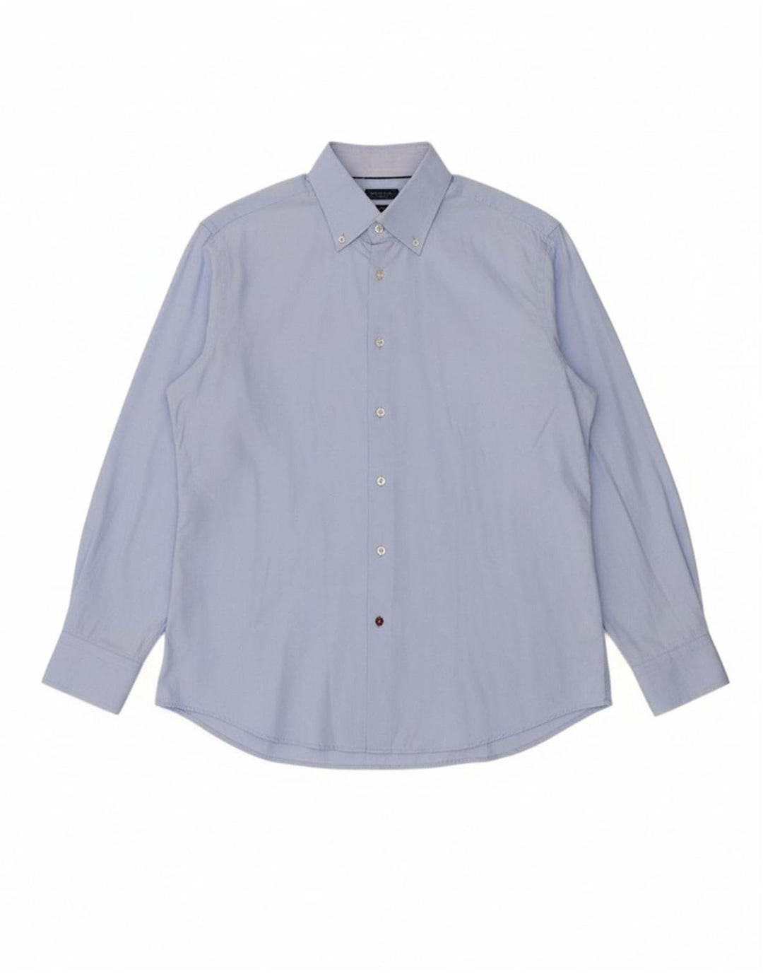 TOMMY HILFIGER Mens Fitted Shirt Size 44 XL Blue