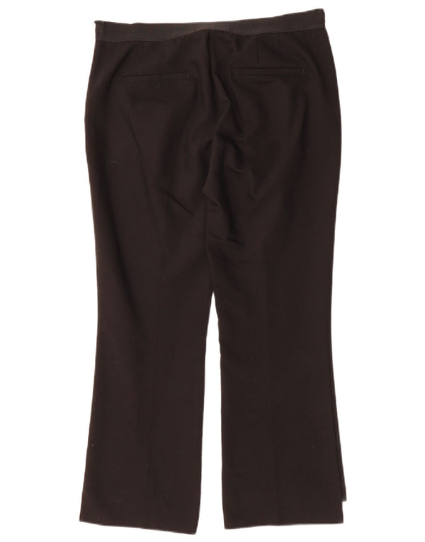 Zara ženske ravne skraćene hlače UK 14 Large W32 L26 crni pamuk