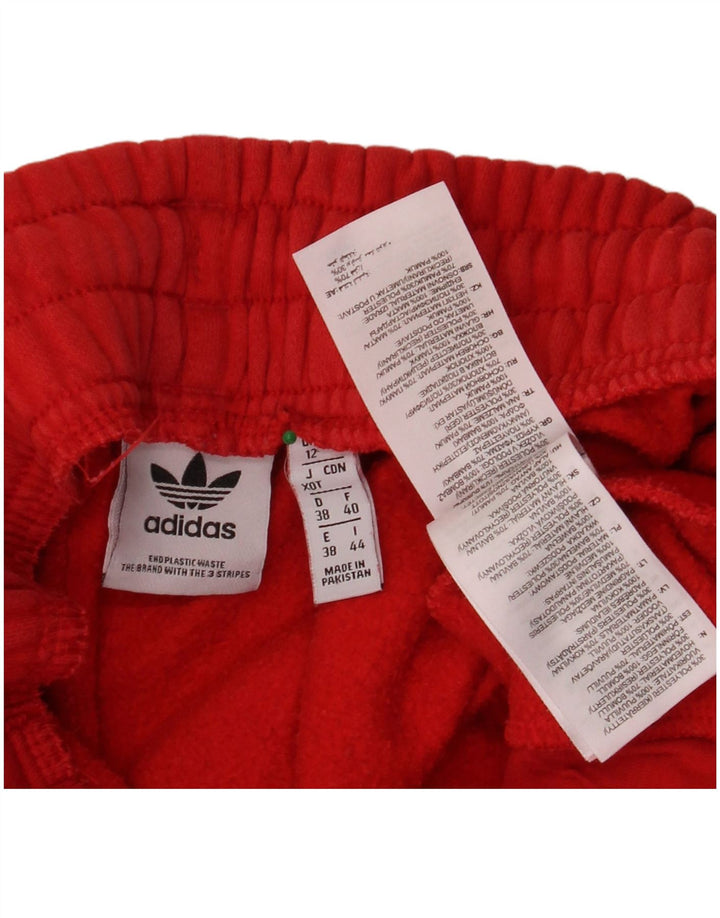 ADIDAS Womens High Waist Tracksuit Trousers Joggers UK 12 Medium  Red