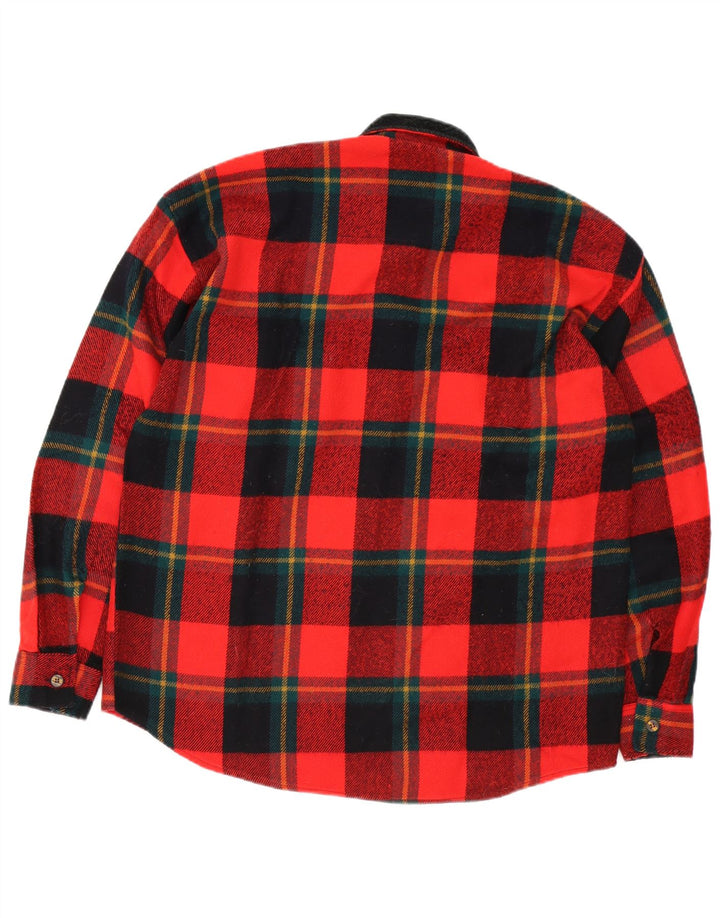 Vintage muška flanelska košulja XL crveni karirani