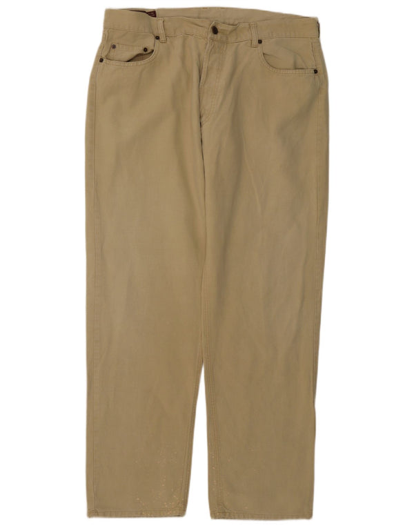 Marlboro Classics Mens Straight Casual hlače W40 L34 Beige Cotton