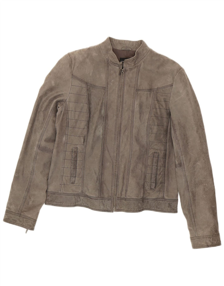 Mango ženska jakna od brušene kože UK 16 velika siva ovčja koža