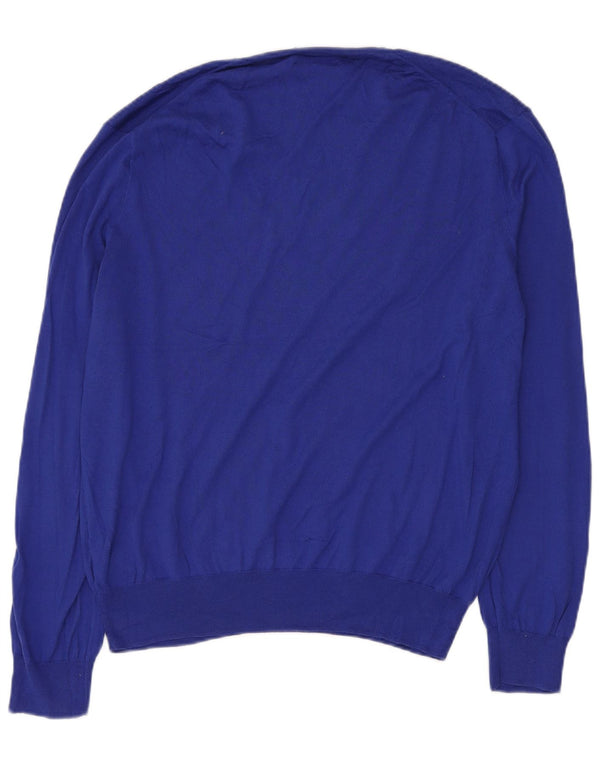 Polo Ralph Lauren muški džemper s V-izrezom XL plavi pamuk