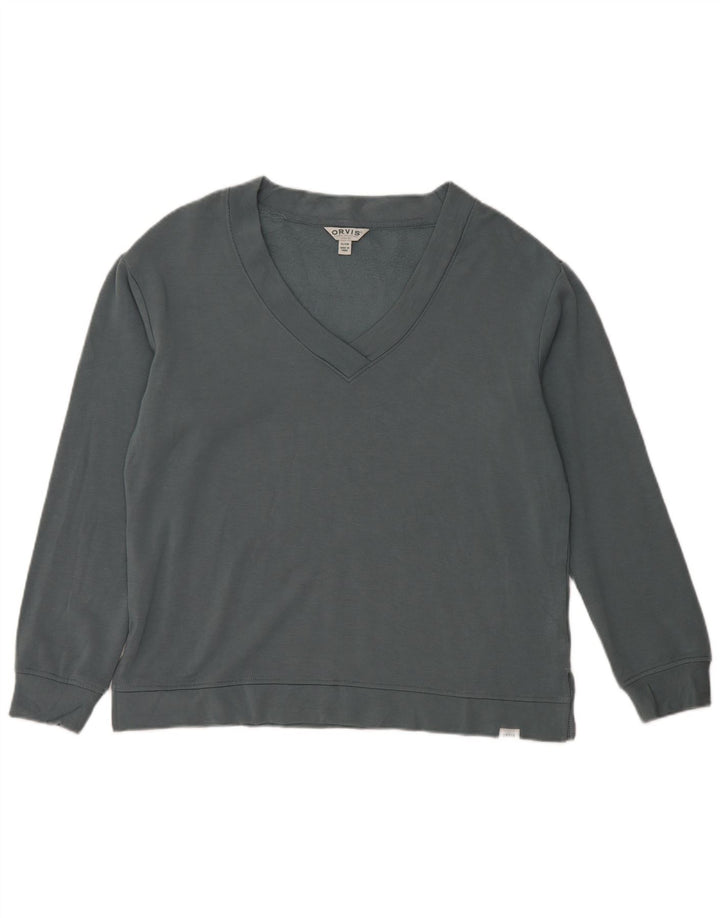 ORVIS velika ženska majica s kratkim rukavima UK 10 Small Blue Modal