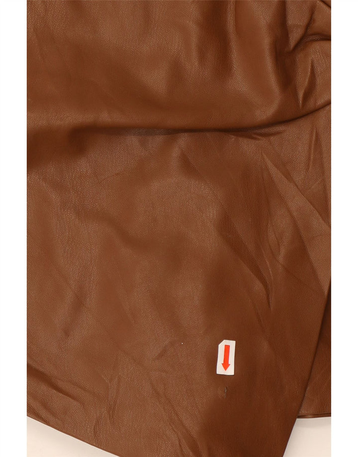 ZARA ženske kratke hlače od umjetne kože XS W25 smeđi poliester