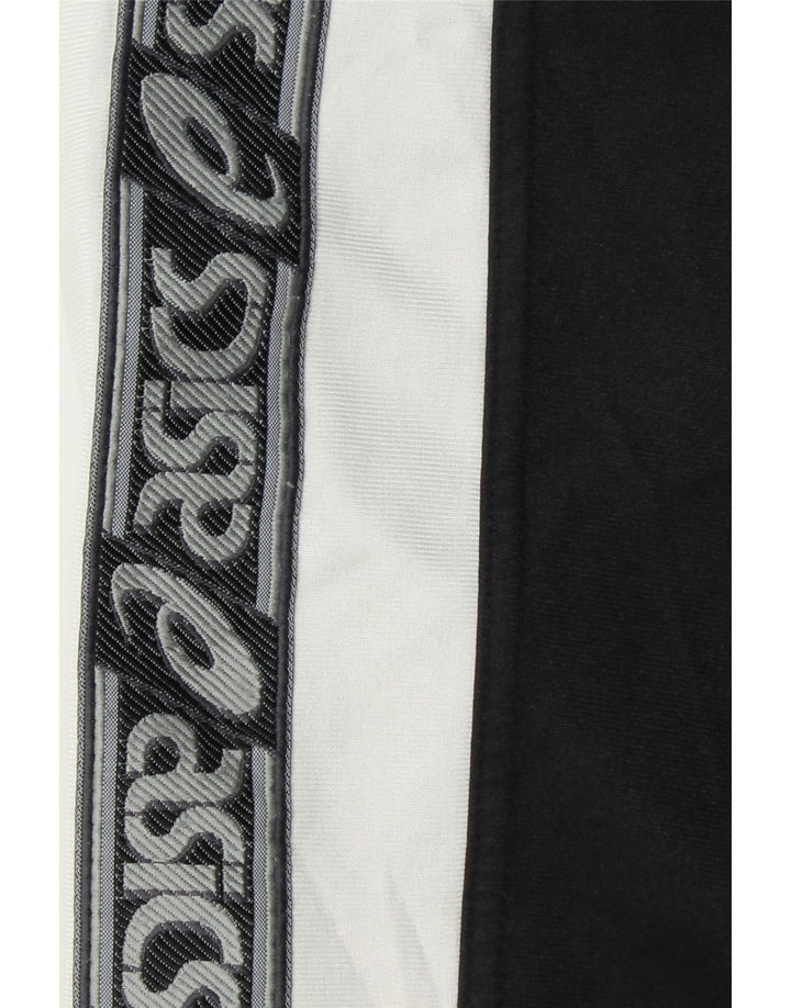 ASICS Mens Graphic Tracksuit Trousers Medium Black Colourblock Vintage Asics and Second-Hand Asics from Messina Hembry 